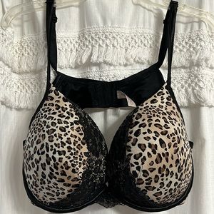 Padded push up cacique leopard bra 44c